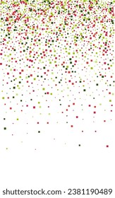 Vector blanco de fondo de punto colorido. Marco Resumen de Polka. Papel tapiz multicolor. Decoración Geométrica Brillante. Diseño del festival redondo.