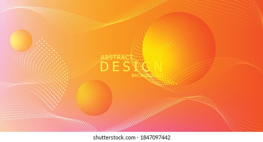 Colorful of dot and line bend wave shape liquid modern abstract background.Vector illustration.