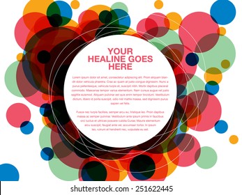 Colorful dot overlap design template