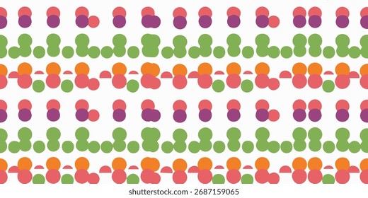 Diseño Abstractas de patrón de punto colorido con círculos superpuestos