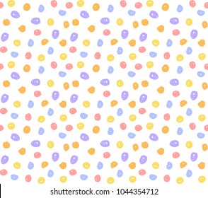 Colorful dot pattern, red, blue, yellow, vector