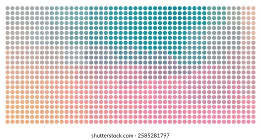 Colorful dot pixel background with a modern edge. Halftone bitmap dotted gradient texture. Smooth speckles and spots creating a dithered background. Abstract glitch pattern. 8-bit video game screen wa