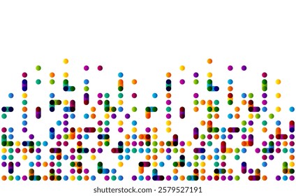 Colorful dot pixel modern edge background