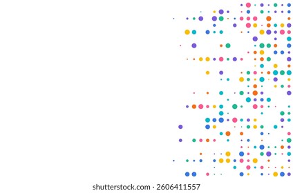 Colorful dot pixel modern edge background