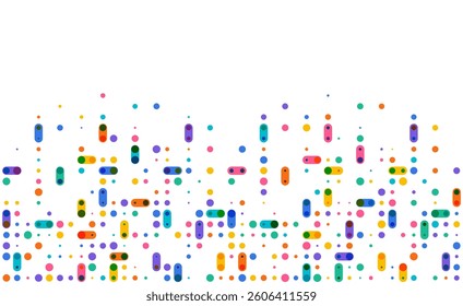 Colorful dot pixel modern edge background