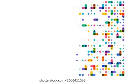 Colorful dot pixel modern edge background