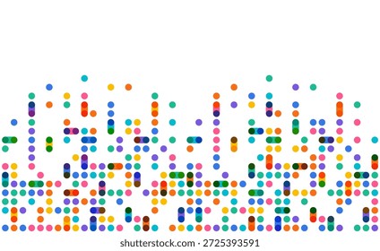 Fondo de borde moderno de píxeles de punto colorido