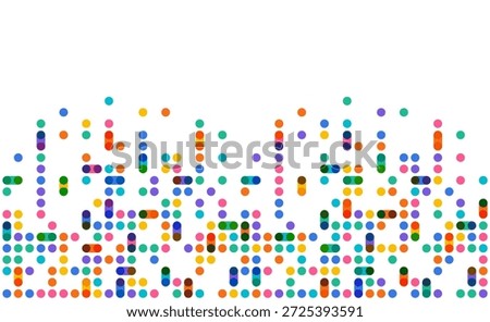 Colorful dot pixel modern edge background