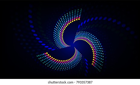 colorful dot sound wave background
