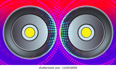colorful dot sound wave vector background