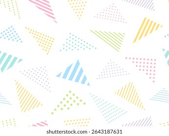 Fondo colorido del patrón del triángulo del punto y rayado