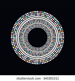 colorful dot theme art circle