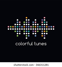 colorful dot theme art equalizer