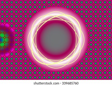 Colorful dots background. Dots in circles colorful backdrop.