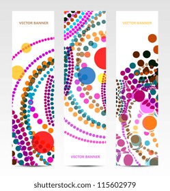 colorful dots banner for design