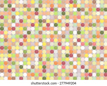 Colorful Dots, Beige Background