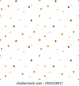 Colorful dots, circles, confetti vector seamless pattern background.

