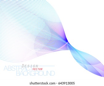 Colorful dots and curve scene vector abstract wallpaper on a white background
