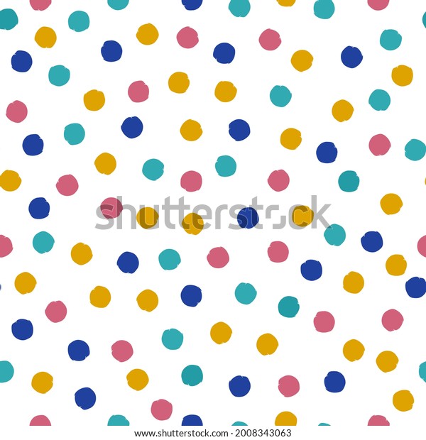 Colorful Dots On Isolated White Background Stock Vector (Royalty Free ...