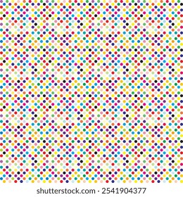Pontos coloridos no padrão de fundo branco, ilustração vetorial