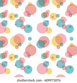 Colorful dots pattern design on white background for abstract background concept