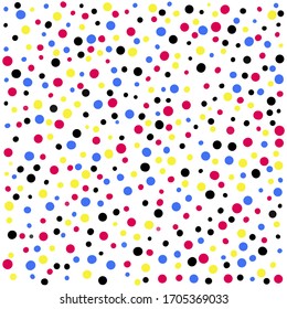 Colorful dots pattern on white background vector
