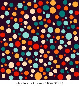 Colorful dots random pattern background. Grunge texture. Vector illustration.