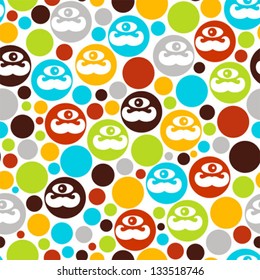 Colorful dots seamless background. Vector illustration.
