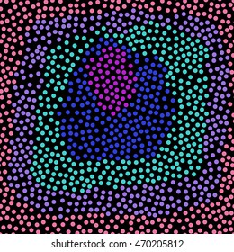 Colorful dots seamless background. Vector illustration