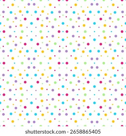 Colorful dots seamless pattern. dots background for textile