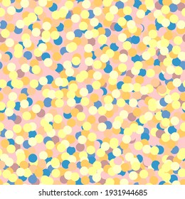 Colorful dots seamless pattern. Small bright multi-colored polka dots on a white background. baby drawing, scrapbook, wrapping paper, baby shower or party design.
