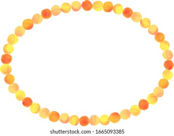 colorful dots spring frame,orange and yellow