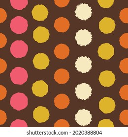 Colorful dots vector seamless repeat pattern print