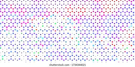 Colorful Dotted background with circles, dots, point different size, scale. Halftone pattern. Design element for web banners, posters, cards, wallpapers, sites, panels. Vector illustration