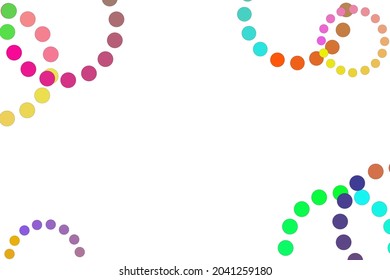 Colorful Dotted Circle Design Abstract Background Vector