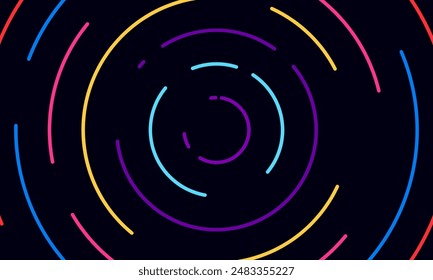 fondo de patrón de círculo de línea de puntos coloridos
