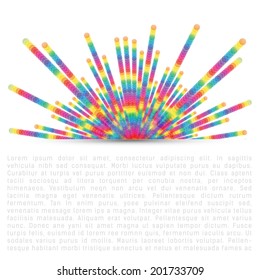 Colorful dotted lines abstract background