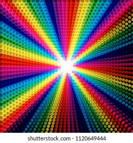 Colorful dotted lines background  with vibrant shin colors.