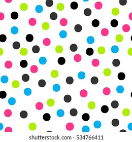 Colorful dotted seamless pattern