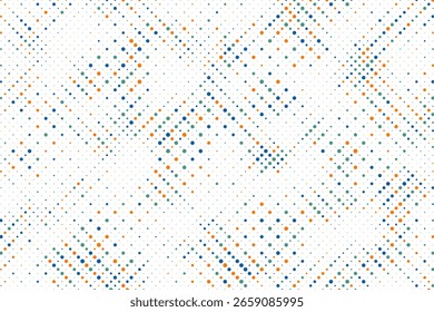 Patrón inconsútil punteado colorido. Abstractas fondo de semitono punteado de colores. Fondo de Vector de puntos de color aleatorio. Ilustración vectorial punteada multicolor.