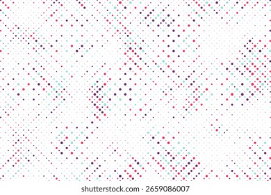 Colorful dotted seamless pattern. Abstract colorful dotted halftone background. Random color dots vector background. Multicolor dotted vector illustration.