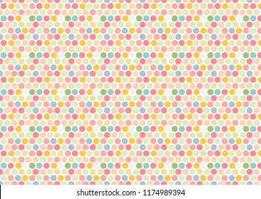 Colorful dotted seamless pattern background. Vector illustration.