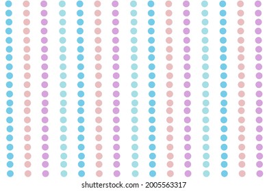 Colorful dotted seamless pattern on white background. Bright wallpaper, good for printing. Summer Vector illustration.