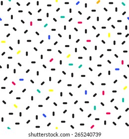 Colorful Dotted Seamless Pattern. Vector Modern Texture. Confetti Illustration.