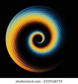 Colorful Dotted Spiral Vortex Gradient. Vector illustration of the colorful dotted spiral vortex.