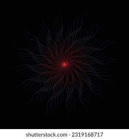 Colorful Dotted Spiral Vortex Vector illustration. Vector realistic optical illustraion. Abstract backgground.