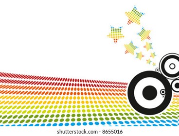 colorful dotted vector waves I