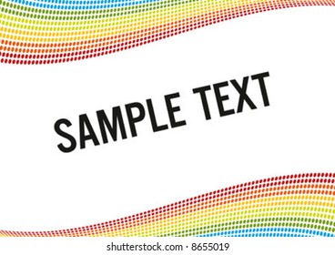 colorful dotted vector waves II