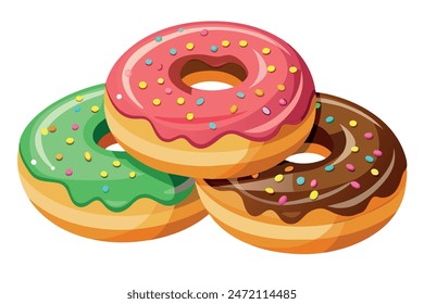 Colorful Doughnut Graphics vector illustration