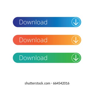 Colorful Download Button Concept